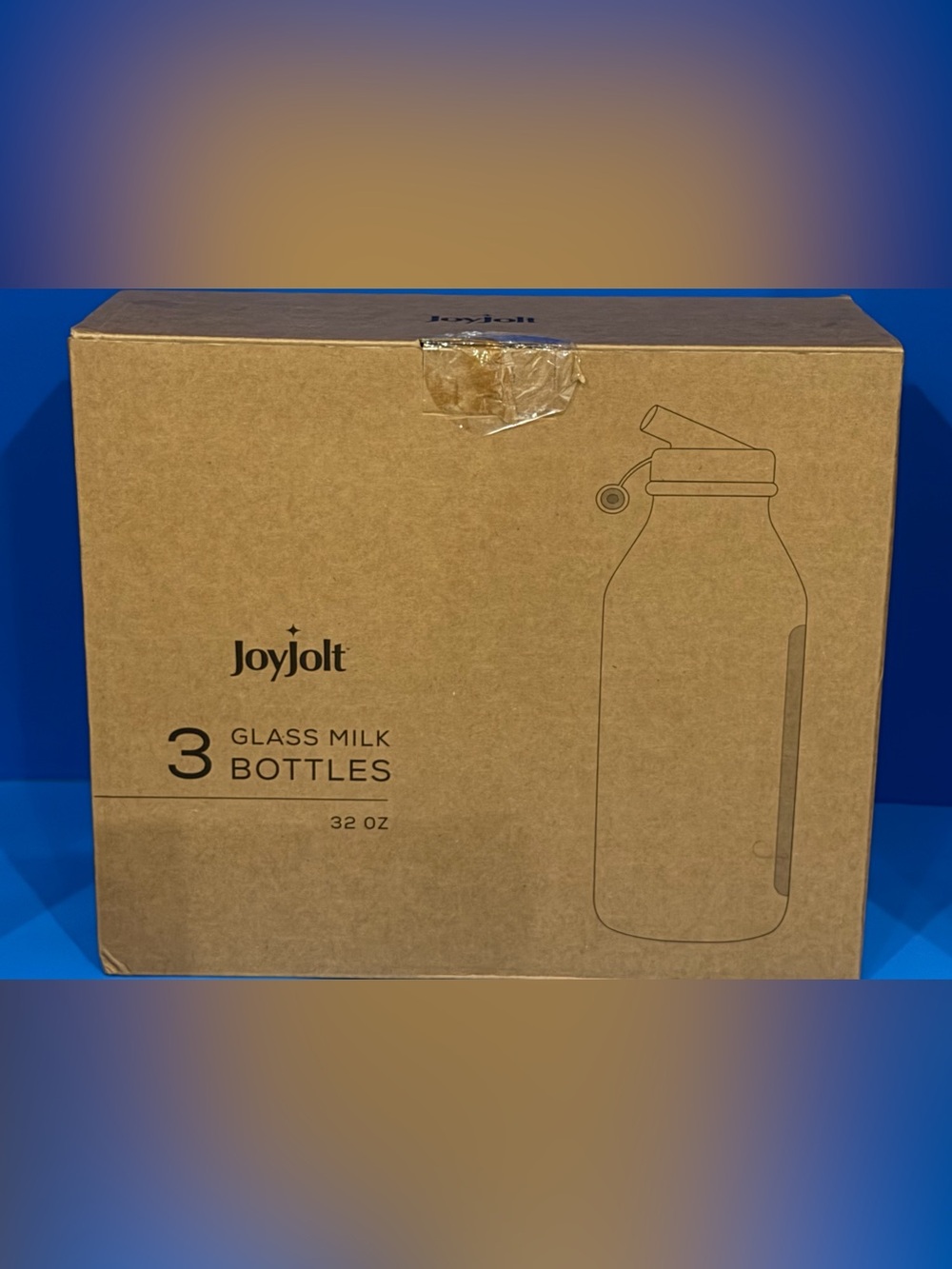 Glass Milk Bottles NEW 3 in box Clear Glass